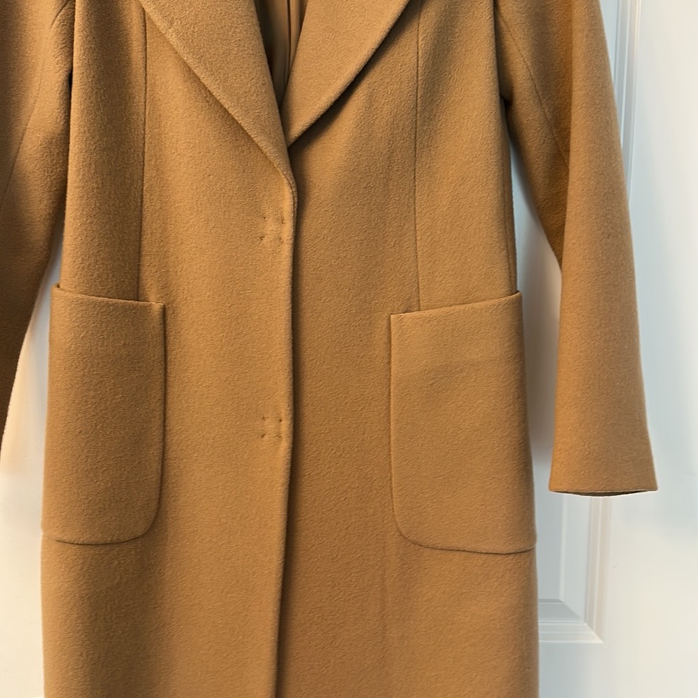 MASSIMO DUTTI  Wool blend coat Color: natural
